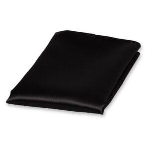 Pochette noire de satin polyester – Image 1