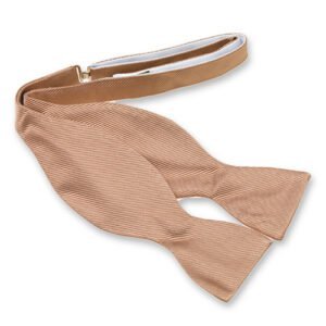 Nœud papillon beige à nouer – Image 1