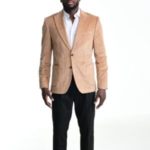 Blazer Velours Brun – Image 1